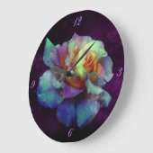 Paarse Kust Turquoise Roos Wall Clock Grote Klok (Hoek)
