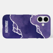 Paarse kustgetijden Case-Mate iPhone case (Achterkant (horizontaal))