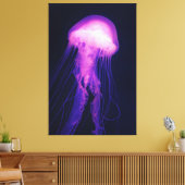 Paarse kwal en Blue Ocean Canvas Print (Insitu (Woonkamer))