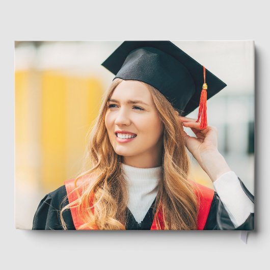 Paarse kwastje De toekomst is helder Afstuderen Gastenboek (Achterkant)