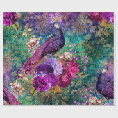 Paarse kweekvijver met bloemen cadeaupapier (Vlak)