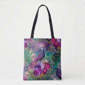 Paarse kweekvijver met bloemen tote bag (Voorkant)