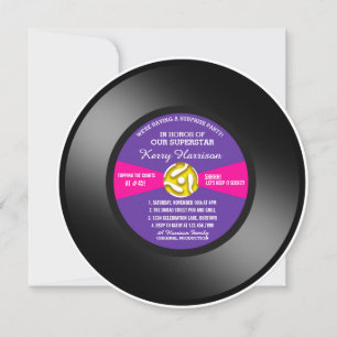 Paarse Label Vinyl 45 Toeren Surprise Party Kaart