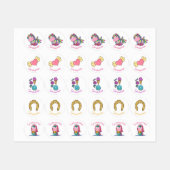 Paarse labels van de Unicorn-partij (Vel)