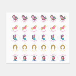 Paarse labels van de Unicorn-partij