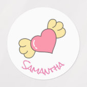 Paarse labels van de Unicorn-partij (Design 2)