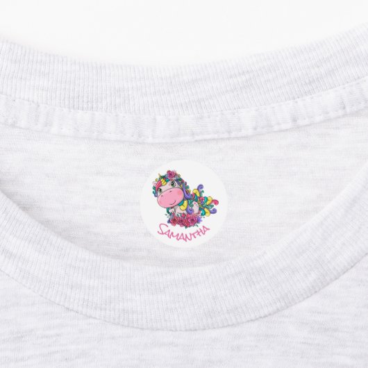 Paarse labels van de Unicorn-partij (Aangebracht)