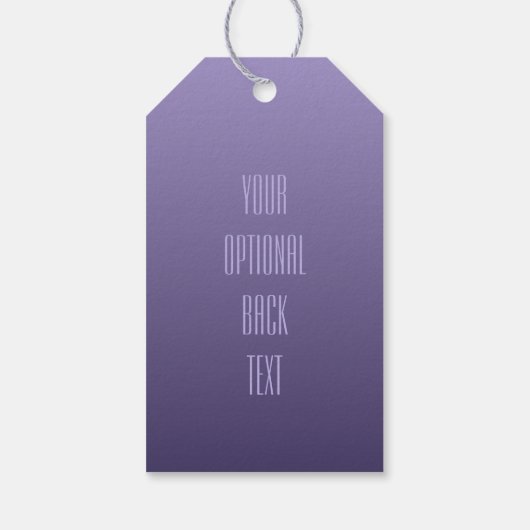 Paarse labels voor aangepaste tekstcadeautjes voor cadeaulabel (Achterkant)