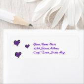 paarse labels voor het retouradres (Insitu)