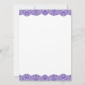 Paarse Lace Cross First Heilige Communie Kaart (Achterkant)