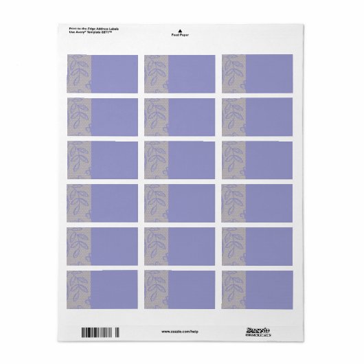 PAARSE LACE Druk uw eigen label af (Full Sheet)