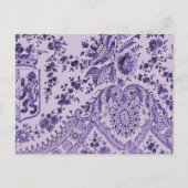 Paarse Lace Flowers Briefkaart (Voorkant)