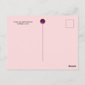 PAARSE LACE-STROMEN EN KLEURSTONEN BRIEFKAART (Achterkant)