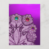 PAARSE LACE-STROMEN EN KLEURSTONEN BRIEFKAART (Voorkant)