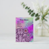PAARSE LACE-STROMEN EN KLEURSTONEN VISITEKAARTJE (Staand voorkant)