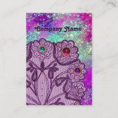 PAARSE LACE-STROMEN EN KLEURSTONEN VISITEKAARTJE (Achterkant)