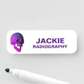  Paarse lachen Menselijke schedel  Naamplaatje (In situ)