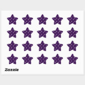 Paarse lacrosepatroon ster sticker (Vel)