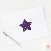 Paarse lacrosepatroon ster sticker (Envelop)
