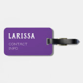 Paarse Lacrosse Mijn Bagagelabel van het hart (Achterkant horizontaal)
