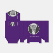 Paarse Lacrosse Senior Night Gunbox Bedankdoosjes (Uitgevouwen)