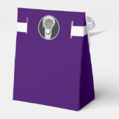 Paarse Lacrosse Senior Night Gunbox Bedankdoosjes (Achterkant)