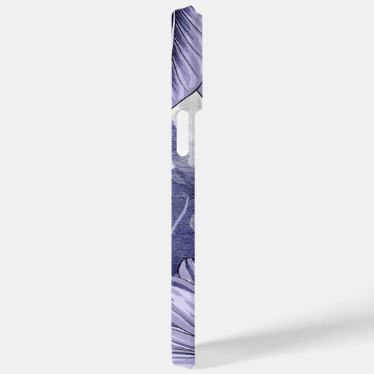 Paarse lade Waterverf handtekening Case-Mate iPhone Case (Achterkant / Rechts)