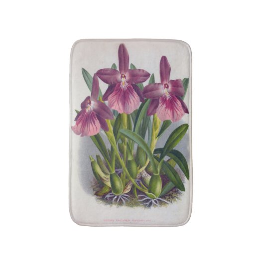  Paarse Lady Orchids Miltonia Spectabilis Badmat (Voorkant Verticaal)