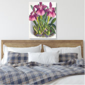  Paarse Lady Orchids Miltonia Spectabilis Canvas Afdruk (Insitu (Slaapkamer))
