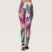  Paarse Lady Orchids Miltonia Spectabilis Leggings (Achterkant)