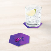 Paarse Ladybug Kartonnen Onderzetters (Insitu)