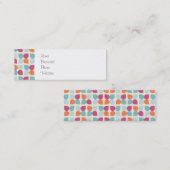 Paarse lak met Oranje leder Mini Visitekaartje (Voorkant / Achterkant)