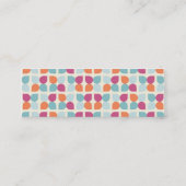 Paarse lak met Oranje leder Mini Visitekaartje (Achterkant)