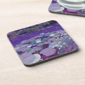 Paarse Lake Dreaming Bier Onderzetter (Linkerzijde)