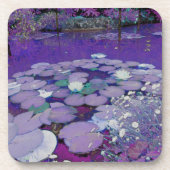 Paarse Lake Dreaming Bier Onderzetter (Voorkant)