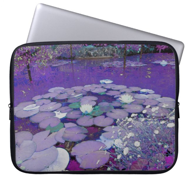 Paarse Lake Dreaming Laptop Sleeve (Voorkant)