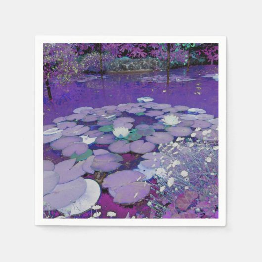 Paarse Lake Dreaming Servet (Voorkant)