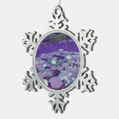 Paarse Lake Dreaming Tin Sneeuwvlok Ornament (Rechts)