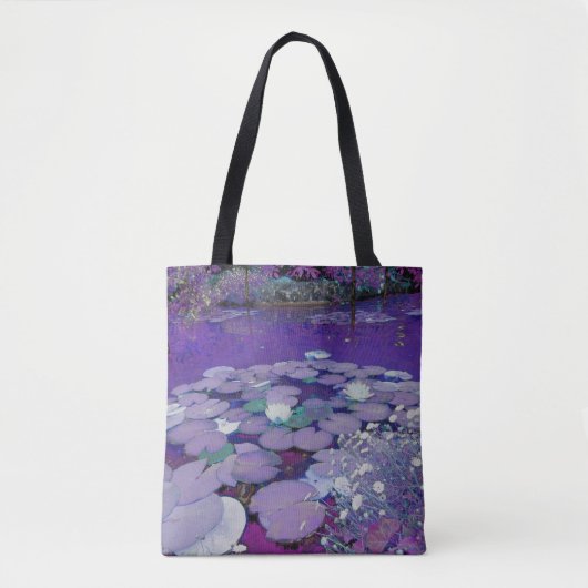 Paarse Lake Dreaming Tote Bag (Voorkant)