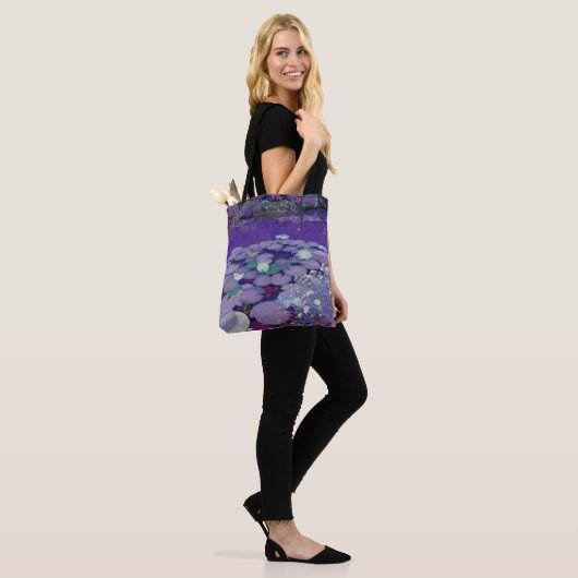 Paarse Lake Dreaming Tote Bag (Op model)