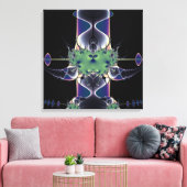 Paarse lamp canvas afdruk (Insitu (Woonkamer))