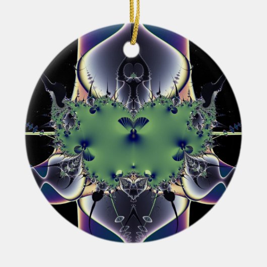 Paarse lamp keramisch ornament (Voorkant)