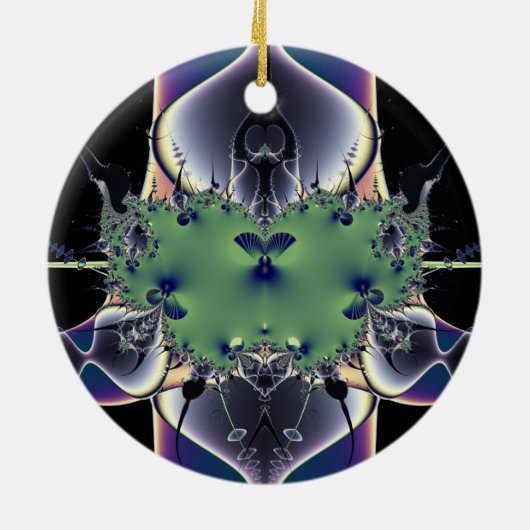 Paarse lamp keramisch ornament (Achterkant)