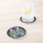 Paarse lamp zandsteen onderzetter (Zijkant)