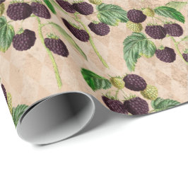 Paarse landbessen cadeaupapier