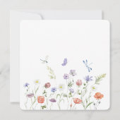 Paarse Landelijke Wilde Bloemen Kaart (Achterkant)