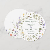 Paarse Landelijke Wilde Bloemen Kaart (Voorkant / Achterkant)