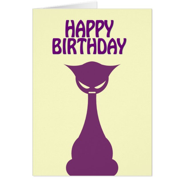 Paarse lange kat (Voorkant)