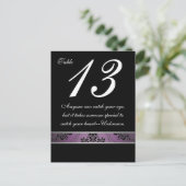 Paarse Lapis Damask-kaart Briefkaart (Staand voorkant)