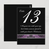 Paarse Lapis Damask-kaart Briefkaart (Voorkant / Achterkant)
